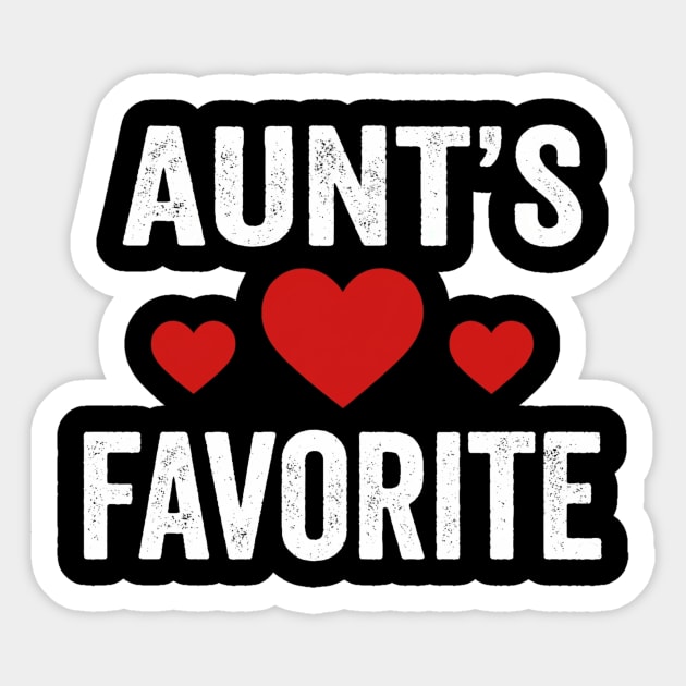 Aunt's Favorite Family Love Heart Sticker by ArtistTee ⭐⭐⭐⭐⭐
